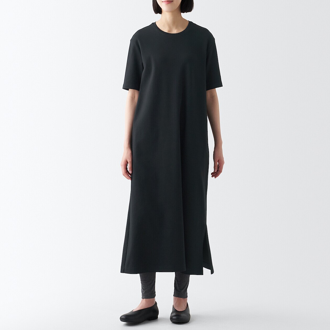 Shop Interlock Short Sleeve Dress online | Muji Kuwait