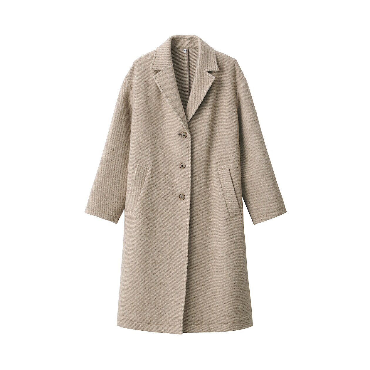 Shop Recycled Wool Blend Chester Coat online | Muji Kuwait